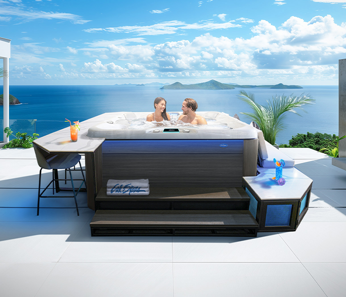 Calspas hot tub being used in a family setting - Guatemala City